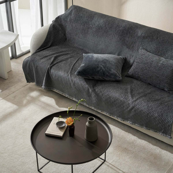 Ριχτάρι Καναπέ Τριθέσιου (180x300) Gofis Home Ondine Pearl Grey 184/14