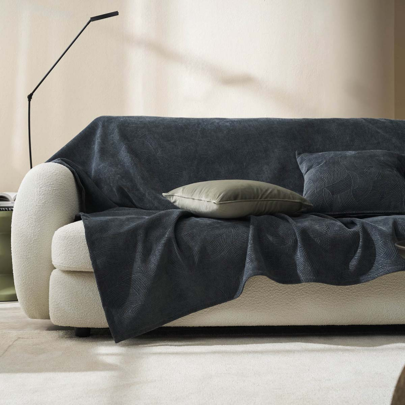 Ριχτάρι Καναπέ Διθέσιου Βελουτέ (180x250) Gofis Home Nimbus Pearl Grey 447/42