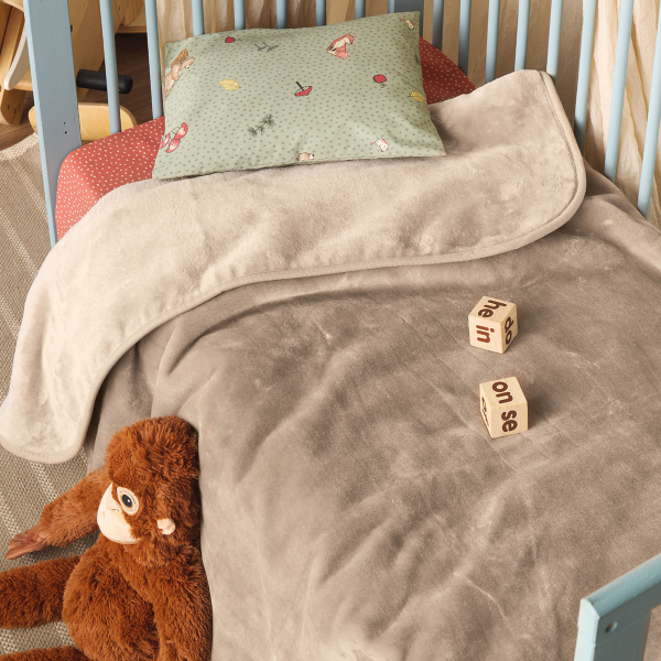 Κουβέρτα Βελουτέ Αγκαλιάς (80x100) Kentia Baby Notte 26 Beige