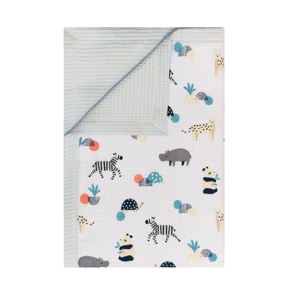 Κουβέρτα Πικέ Κούνιας (100x150) 2 Όψεων Kentia Baby YN 25 Animals