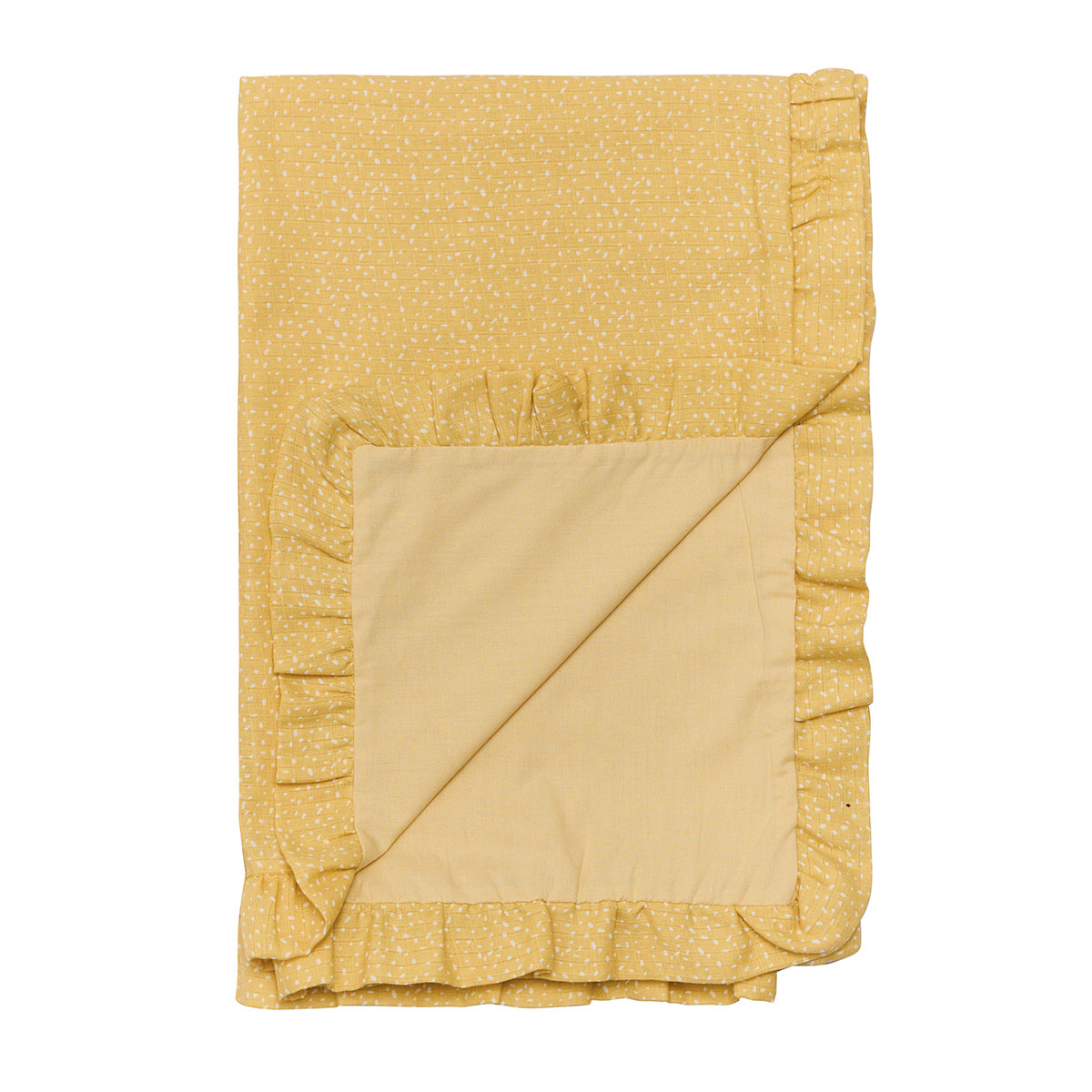 Κουβέρτα Μουσελίνα Κούνιας (100X150) 2 Όψεων Kentia Baby Yn 25 Yellow - White Home Βρεφικά Προίκα Μωρού Κουβέρτες Βρεφικές Καλοκαιρινές Spitishop