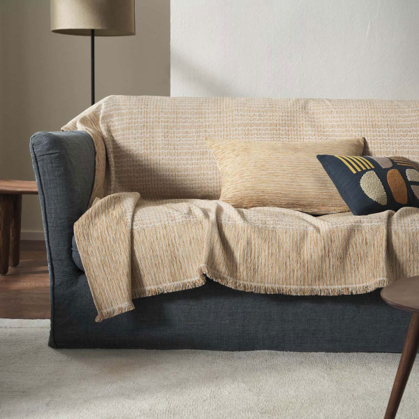 Ριχτάρι Πολυθρόνας (180x180) Gofis Home Meadow Leaf Gold 160/04