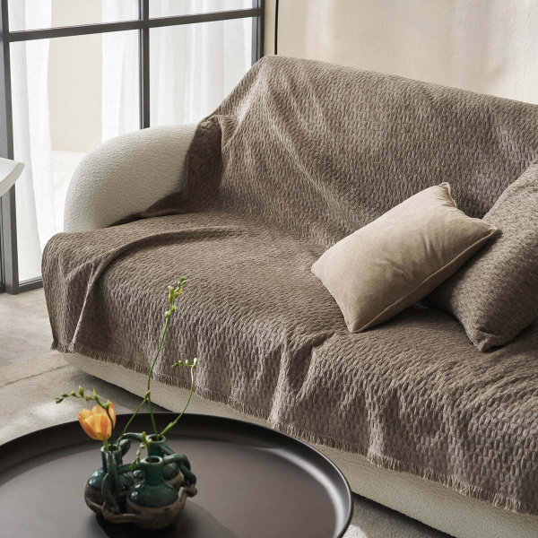 Ριχτάρι Καναπέ Τριθέσιου (180x300) Gofis Home Ondine Brown 184/13