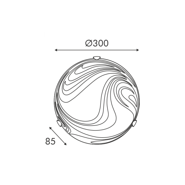 Φωτιστικό Πλαφονιέρα Aca Pelagos XD08300 Sandblast
