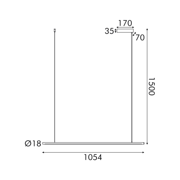 Φωτιστικό Οροφής Μονόφωτο LED Dimmable Aca Avenue ZM16LEDP105BK Matt Black