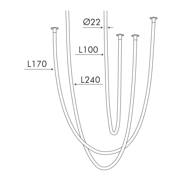 Φωτιστικό Οροφής Τρίφωτο LED Aca Jungle ZM42LEDP240 White