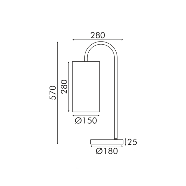 Πορτατίφ Aca Zoran MT240718 Brass/Beige