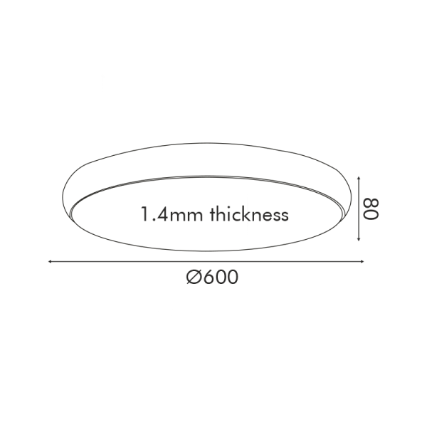 Φωτιστικό Πλαφονιέρα LED 3 CCT Aca Kallista HM27LEDC60BKCCT Matt Black/Sandblast