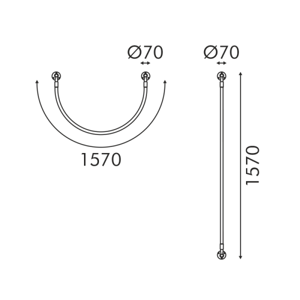 Απλίκα Τοίχου LED Aca Malpo V43177WBK1600 Black