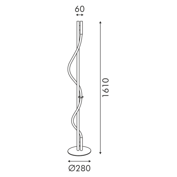 Φωτιστικό Δαπέδου LED Aca Malpo V43178FBK1600 Black