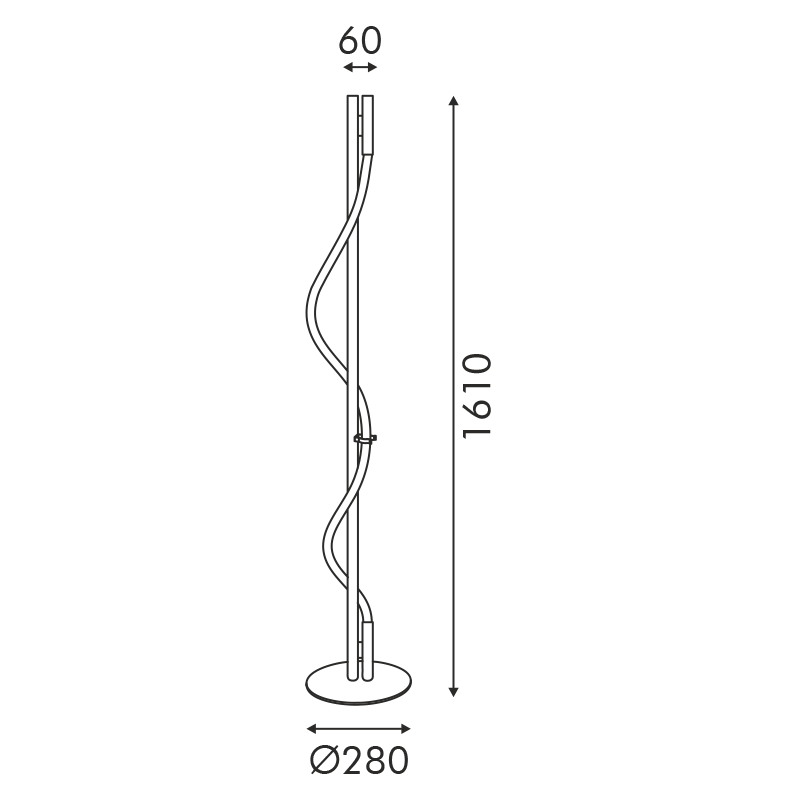 Φωτιστικό Δαπέδου Led Aca Malpo V43178Fbk1600 Black Home Φωτιστικά Spitishop