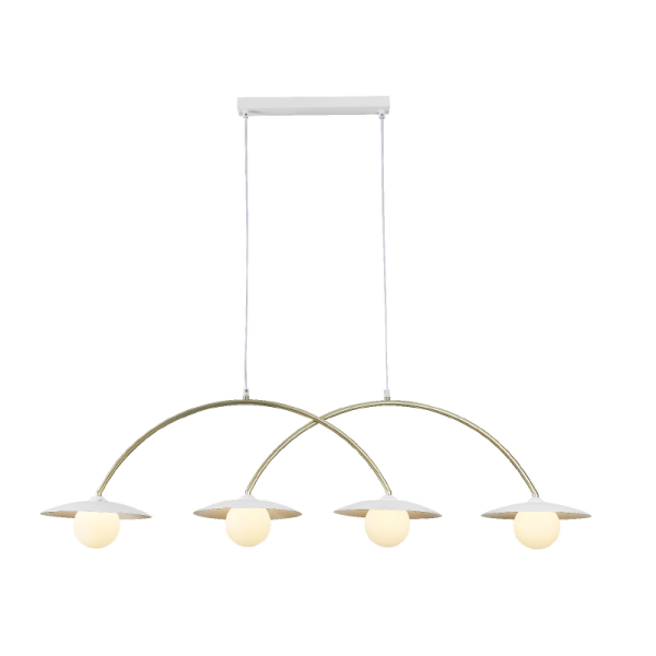 Φωτιστικό Οροφής Πολύφωτο Aca Fleria HM235P4 White/Gold