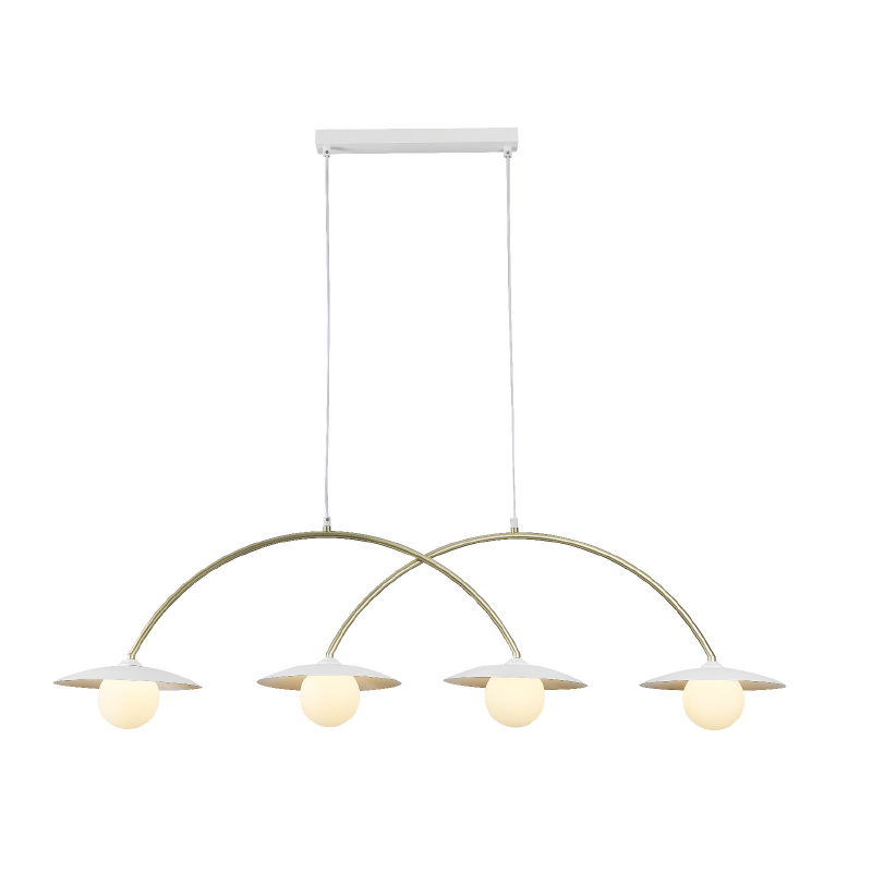 Φωτιστικό Οροφής Πολύφωτο Aca Fleria HM235P4 White/Gold