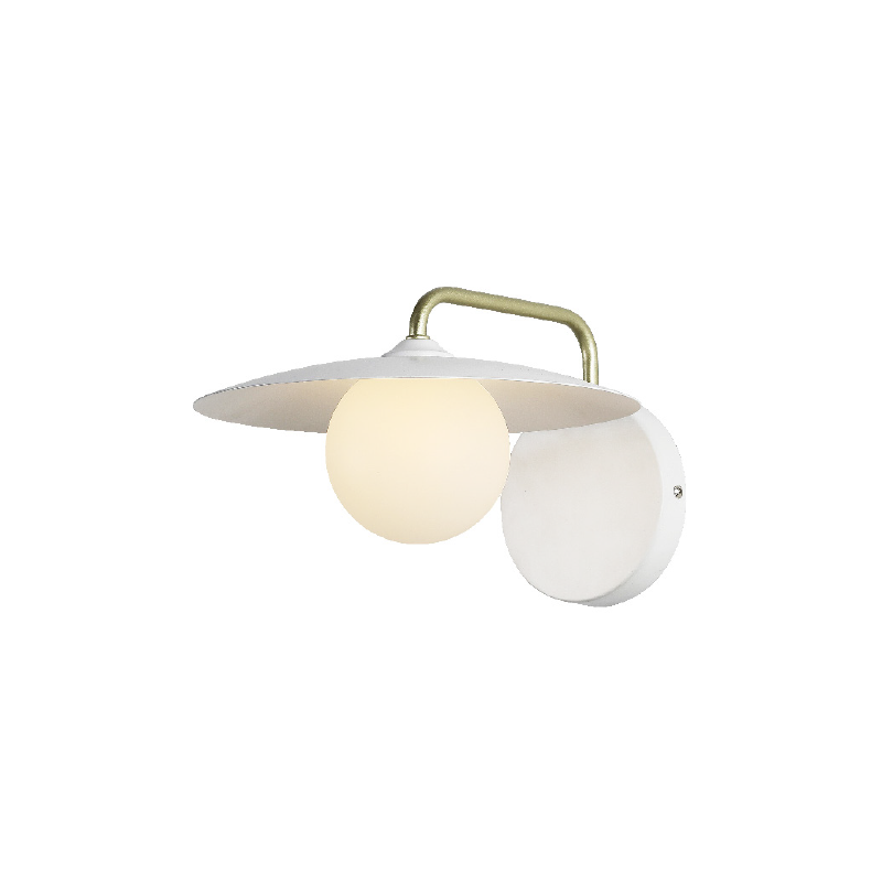 Απλίκα Τοίχου Aca Fleria HM235W1 White/Gold