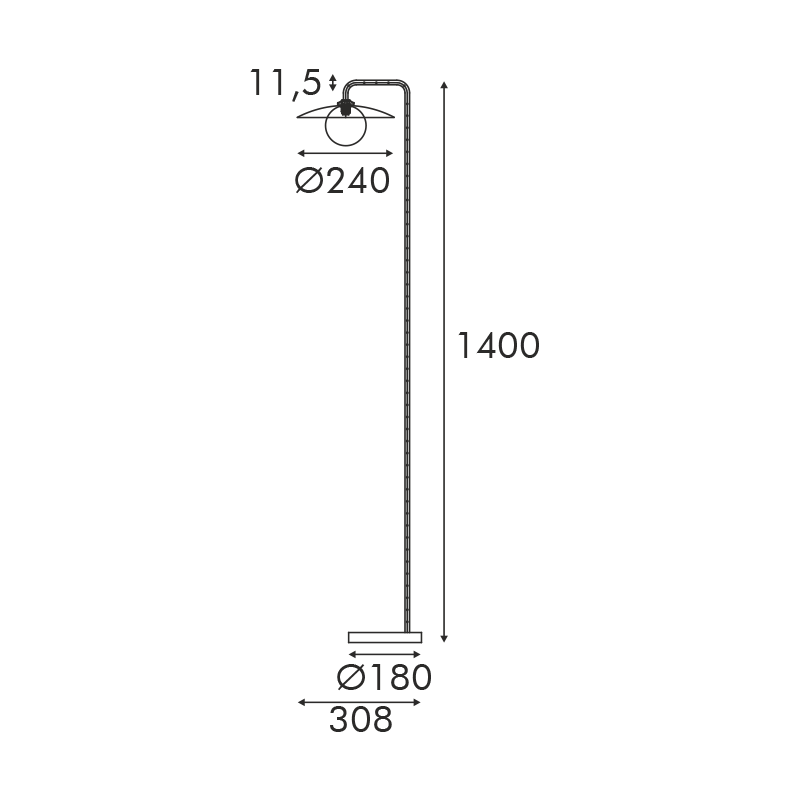 Φωτιστικό Δαπέδου Aca Fleria Hm235F1 White Gold Home Φωτιστικά Spitishop