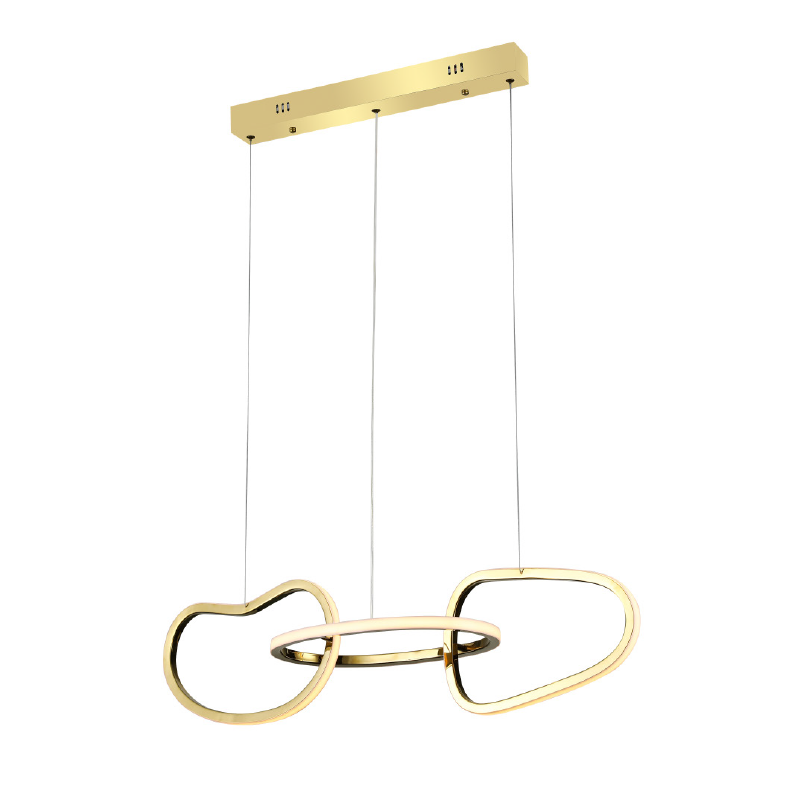 Φωτιστικό Οροφής Τρίφωτο LED 3 CCT Aca Ring HM88LEDP3GDCCT Gold/White