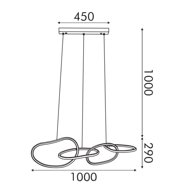 Φωτιστικό Οροφής Πολύφωτο LED 3 CCT Aca Ring HM88LEDP4GDCCT Gold/White