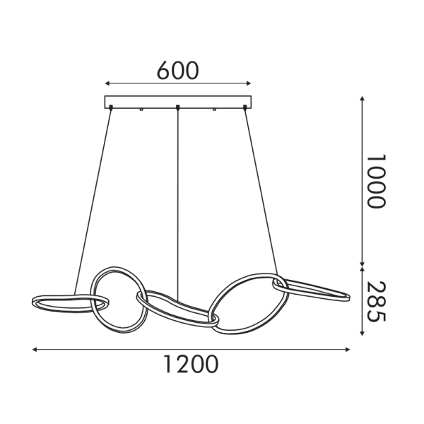 Φωτιστικό Οροφής Πολύφωτο LED 3 CCT Aca Ring HM88LEDP5GDCCT Gold/White
