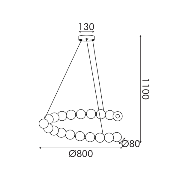 Φωτιστικό Οροφής Μονόφωτο LED Aca Lolly HM236LEDP80 Brass Gold/White
