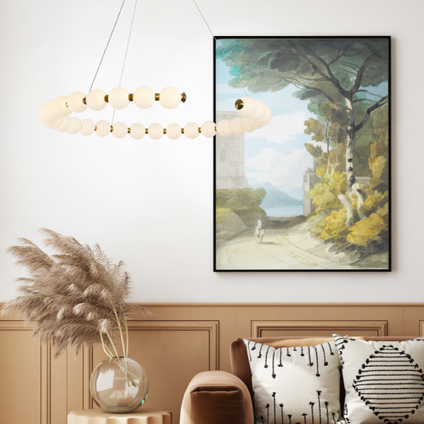 Φωτιστικό Οροφής Μονόφωτο LED Aca Lolly HM236LEDP100 Brass Gold/White