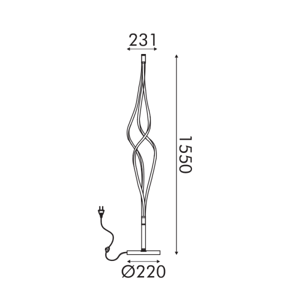 Φωτιστικό Δαπέδου LED 3 CCT Aca Shine HM607LEDFBKCCT Black/White