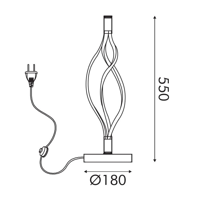 Πορτατίφ Led 3 Cct Aca Shine Hm607Ledtbkcct Black White Home Φωτιστικά Επιτραπέζια Spitishop
