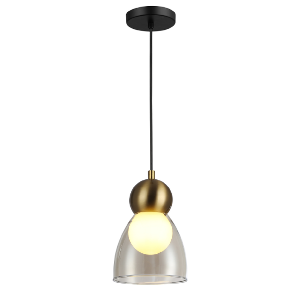 Φωτιστικό Οροφής Μονόφωτο Aca Juliette LT1521PCB Cognac/Brass