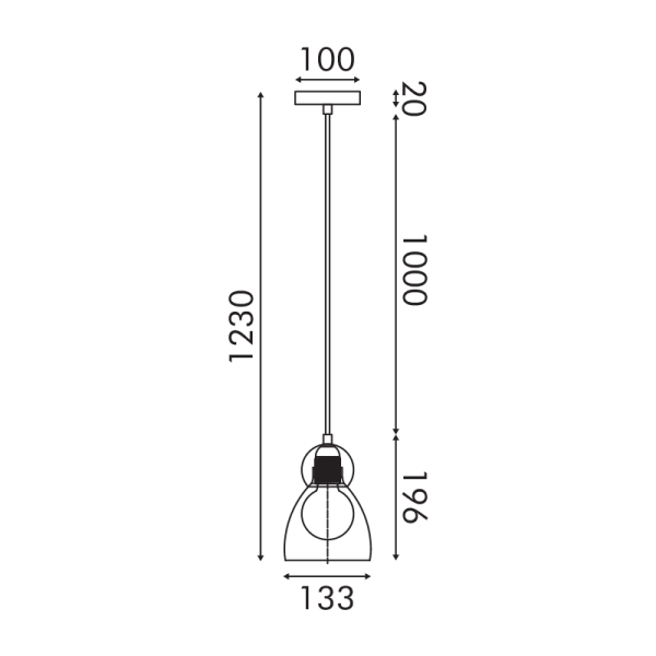 Φωτιστικό Οροφής Μονόφωτο Aca Juliette LT1521PCB Cognac/Brass