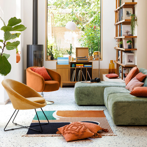 Πολυθρόνα (76x67x73) A-S Evan Armchair Ochre 157066E