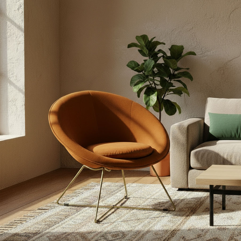 Πολυθρόνα (76x67x73) A-S Evan Armchair Ambre 157066D