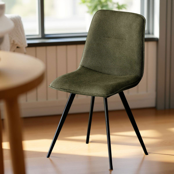 Καρέκλα Τραπεζαρίας (54.5x47x88) Spitishop Apyka Olive