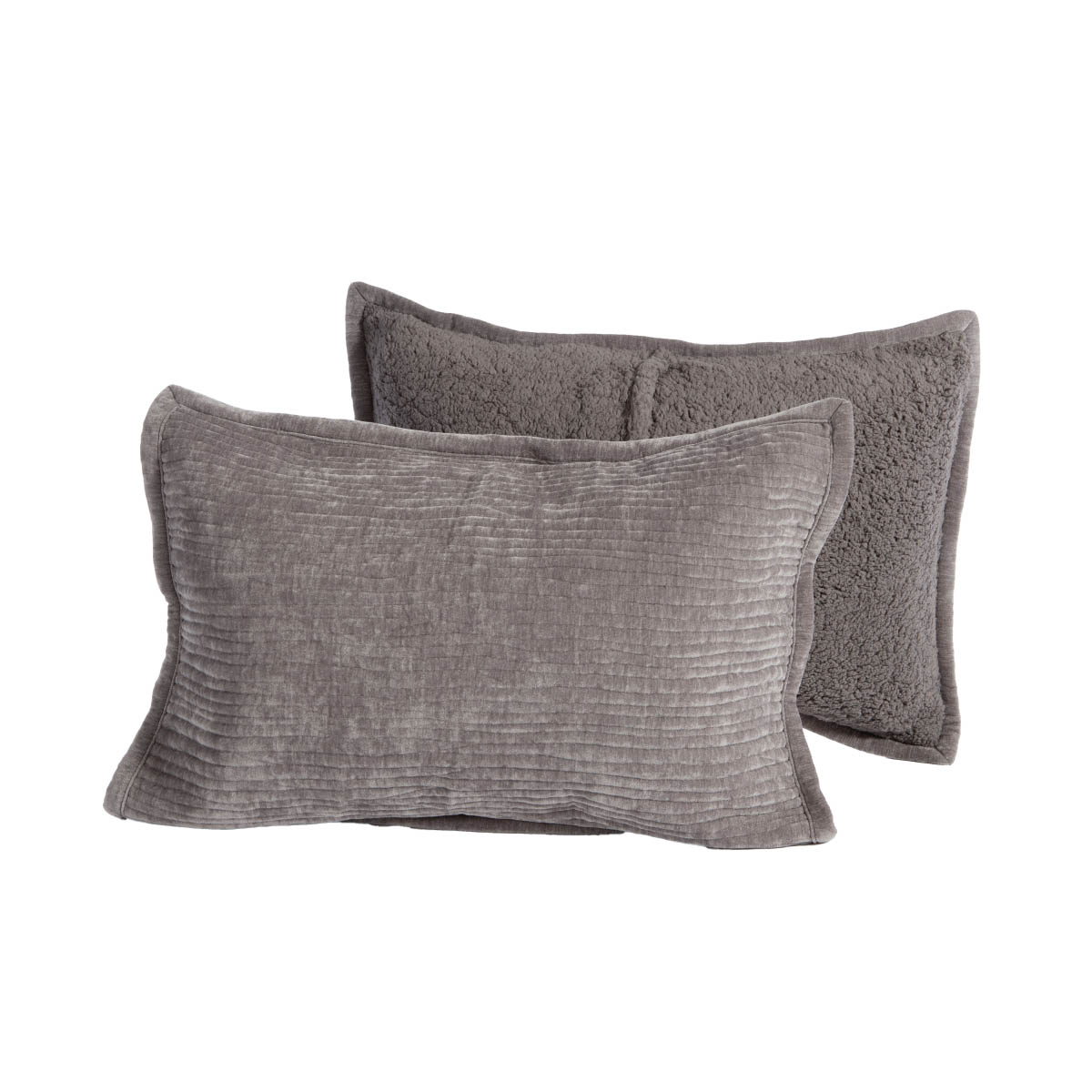 Ζεύγος Μαξιλαροθήκες (52X72) Nef-Nef Homeware Elements Brave Grey Home Λευκά Είδη Κρεβατοκάμαρας Ύπνου Spitishop