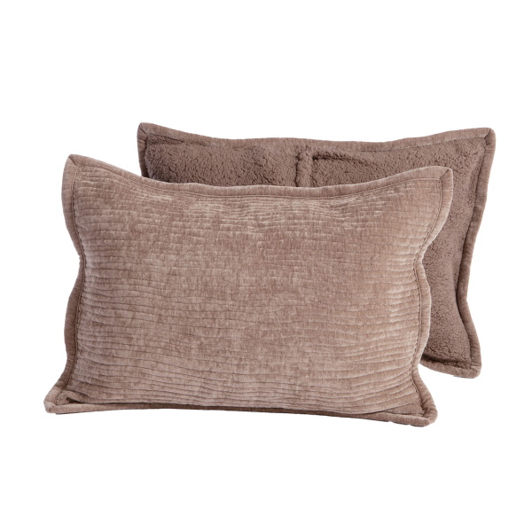 Ζεύγος Μαξιλαροθήκες (52x72) Nef-Nef Homeware Elements Brave Mocca