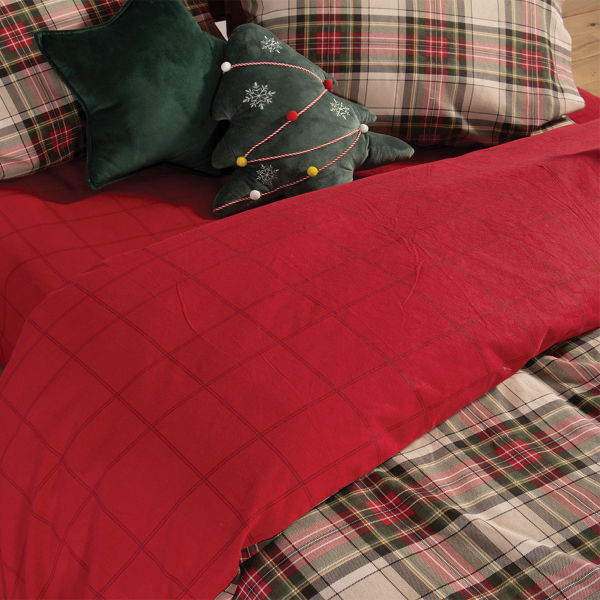 Φανελένια Σεντόνια Υπέρδιπλα (Σετ) Nef-Nef Homeware Flannel Noel