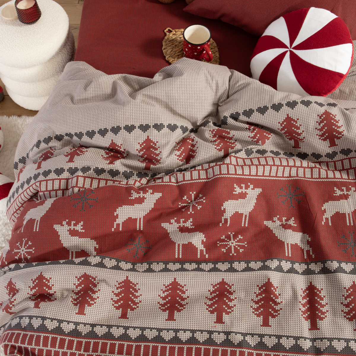 Φανελένια Σεντόνια Μονά (Σετ) Nef-Nef Homeware Flannel Tinsel Home Παιδικά Λευκά Είδη Spitishop
