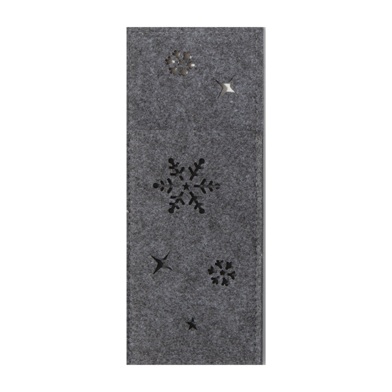 Χριστουγεννιάτικες Θήκες Για Μαχαιροπίρουνα Τσόχινες (Σετ 2τμχ) Nef-Nef Homeware Snow Felt Grey