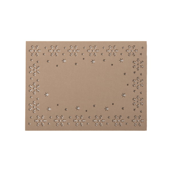 Χριστουγεννιάτικα Σουπλά (Σετ 2τμχ) Nef-Nef Homeware Snow Felt Beige