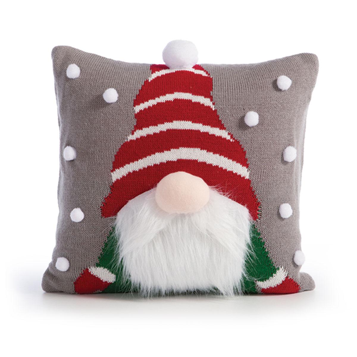 Χριστουγεννιάτικη Μαξιλαροθήκη (40X40) Nef-Nef Homeware Gnome Pom Poms Home Χριστουγεννιάτικα Μαξιλάρια Spitishop