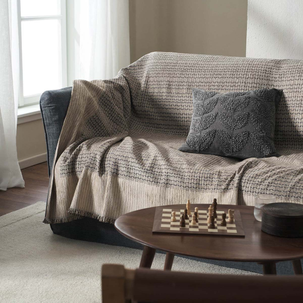 Ριχτάρι Καναπέ Διθέσιου (180x250) Gofis Home Meadow Ink Grey 160/14