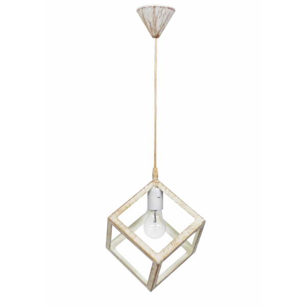 Φωτιστικό Οροφής Μονόφωτο Heronia Kyvos 35-0109 White/Bronze Plastic