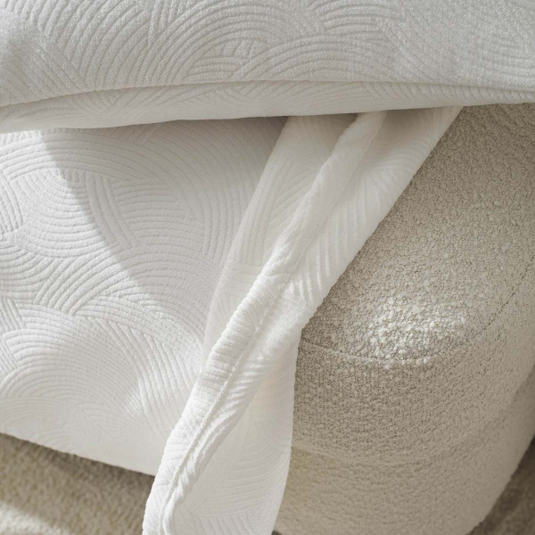 Ριχτάρι Πολυθρόνας Βελουτέ (180x180) Gofis Home Nimbus Polar White 447/26