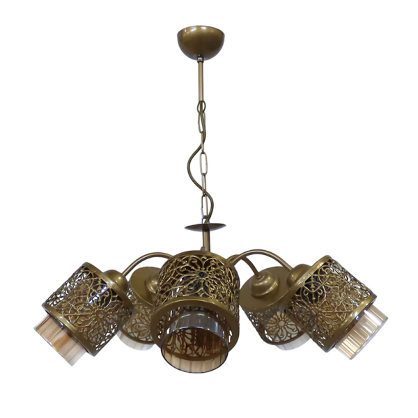 Φωτιστικό Οροφής Πολύφωτο Heronia Damascus 01-0435 Gold Mat