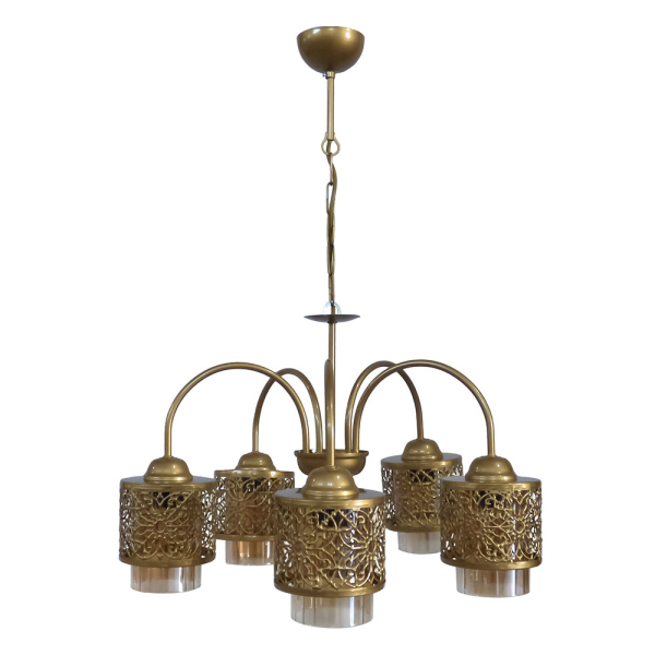 Φωτιστικό Οροφής Πολύφωτο Heronia Damascus 01-0433 Gold Mat