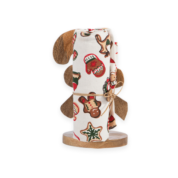 Χριστουγεννιάτικο Ποτηρόπανο Με Διακοσμητικό (Σετ 2 τμχ) Nef-Nef Homeware Candy