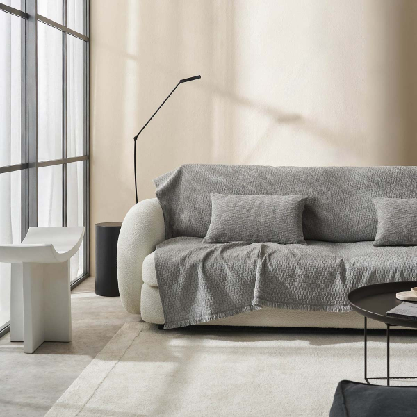 Ριχτάρι Καναπέ Διθέσιου (180x250) Gofis Home Ondine Silver Grey 184/15