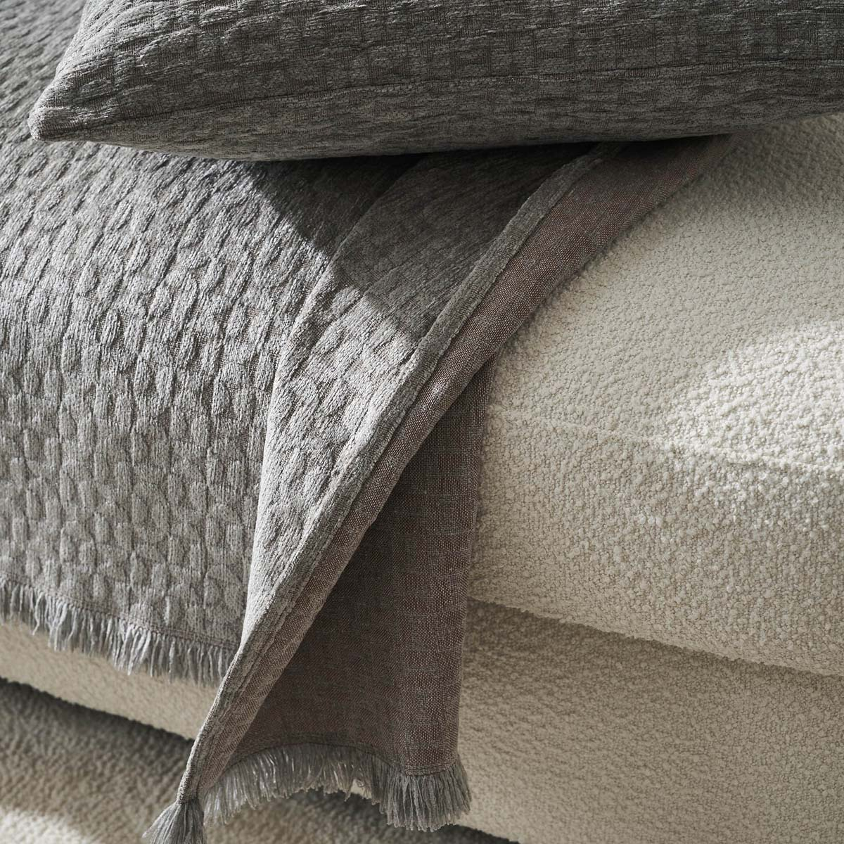 Ριχτάρι Καναπέ Διθέσιου (180X250) Gofis Home Ondine Silver Grey 184 15 Λευκά Είδη Σαλονιού Ριχτάρια Spitishop