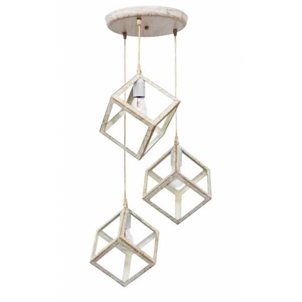 Φωτιστικό Οροφής Τρίφωτο Heronia Kyvos 35-0110 White/Bronze Plastic