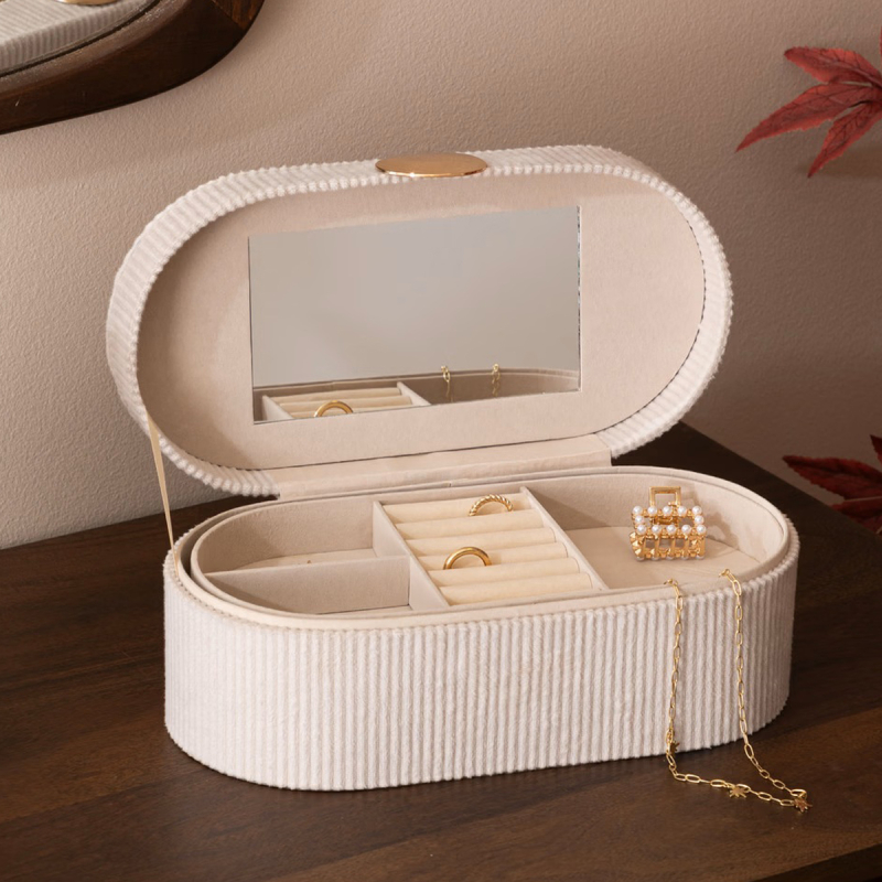 Μπιζουτιέρα (25.5x13x10) A-S Enya Beige 192949A