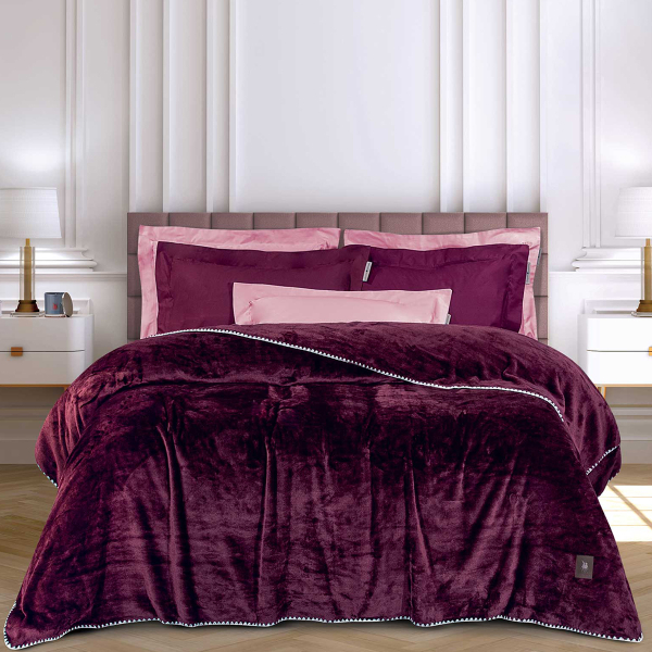 Κουβέρτα Fleece Μονή (170x240) Greenwich Polo Club Essential 4440 Bordeaux