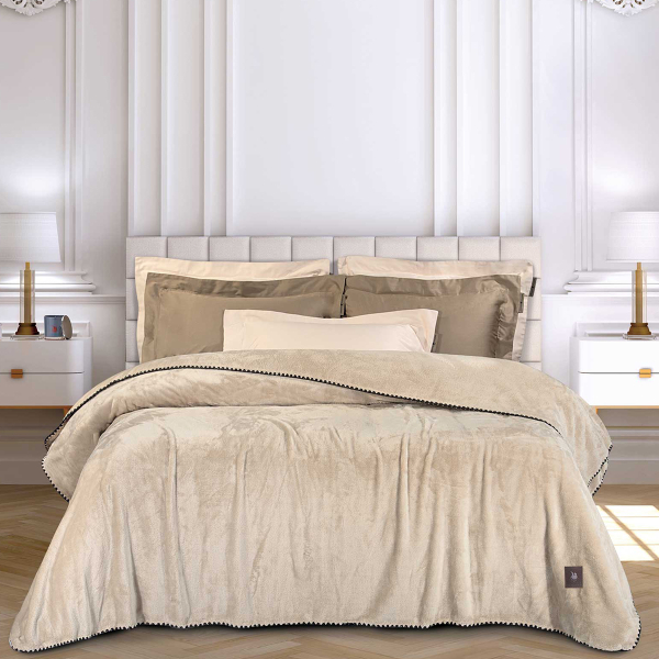 Κουβέρτα Fleece Υπέρδιπλη (220x240) Greenwich Polo Club Essential 4438 Beige